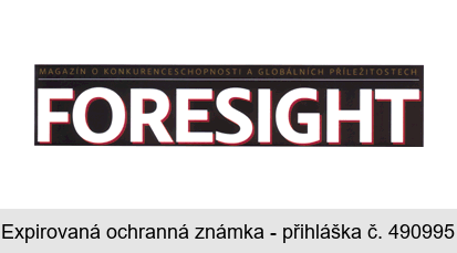 FORESIGHT MAGAZÍN O KONKURENCESCHOPNOSTI A GLOBÁLNÍCH PŘÍLEŽITOSTECH