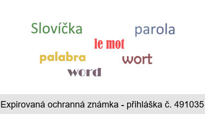 Slovíčka parola le mot palabra wort word