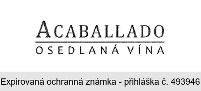 ACABALLADO OSEDLANÁ VÍNA
