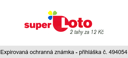 super Loto 2 tahy za 12 Kč