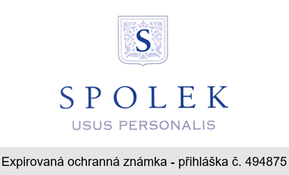 S SPOLEK USUS PERSONALIS