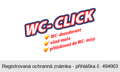 WC-CLICK WC-dezodorant vůně moře přitisknout do WC-mísy