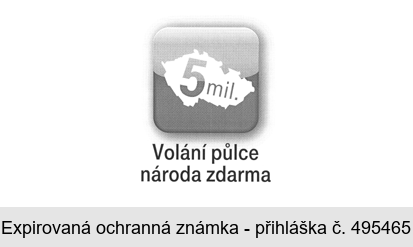 5 mil. Volání půlce národa zdarma