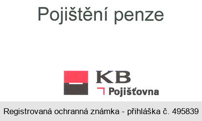 Pojištění penze
 KB Pojišťovna