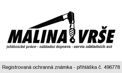 MALINA VRŠE jeřábnické práce - nákladní doprava - servis nákladních aut