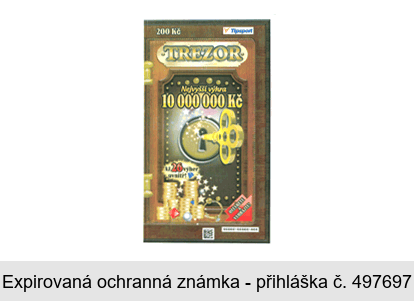 TREZOR Nejvyšší výhra 10 000 000 Kč Tipsport