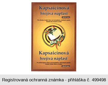 Kapsaicinová hřejivá náplast Kapsaicínová hrejivá náplasť
