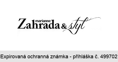 marianne Zahrada & styl