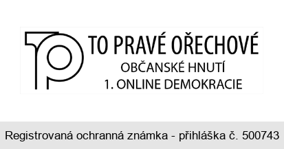 TO TO PRAVÉ OŘECHOVÉ OBČANSKÉ HNUTÍ 1. ONLINE DEMOKRACIE