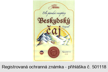 Beskydský čaj Originál Dle původní receptůry yees drinks