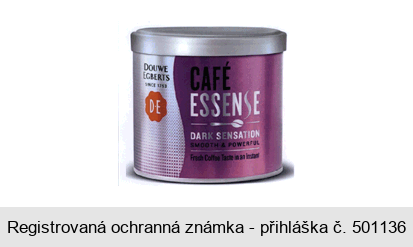 CAFÉ ESSENSE DARK SENSATION SMOOTH & POWERFUL DOUWE EGBERTS SINCE 1753 D.E Fresh Coffee Taste in an Instant