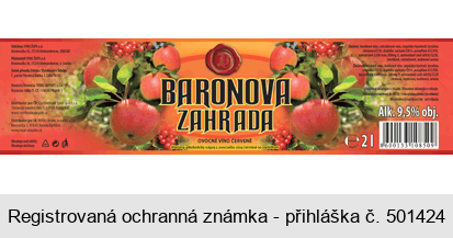 BARONOVA ZAHRADA OVOCNÉ VÍNO ČERVENÉ