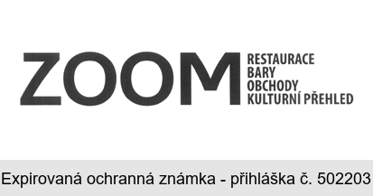 ZOOM RESTAURACE BARY OBCHODY KULTURNÍ PŘEHLED