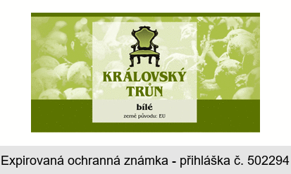KRÁLOVSKÝ TRŮN bílé země původu: EU