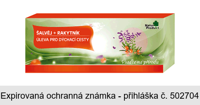 ŠALVĚJ + RAKYTNÍK ÚLEVA PRO DÝCHACÍ CESTY Natur Produkt