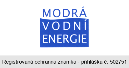 MODRÁ VODNÍ ENERGIE