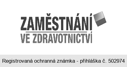 ZAMĚSTNÁNÍ VE ZDRAVOTNICTVÍ