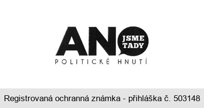 ANO JSME TADY POLITICKÉ HNUTÍ