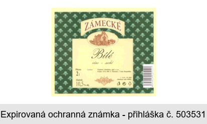 ZÁMECKÉ Bílé víno - suché