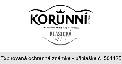 KORUNNÍ KLASICKÁ Perlivá PŘÍRODNÍ MINERÁLNÍ VODA ANNO 1878