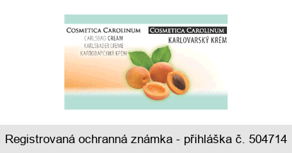 COSMETICA CAROLINUM KARLOVARSKÝ KRÉM CARLSBAD CREAM KARLSBADER CREME KARLOVARSKIJ KREM