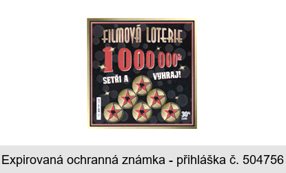 FILMOVÁ LOTERIE  1 000 000Kč SETŘI A VYHRAJ!
