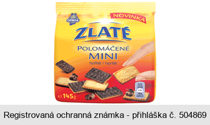 Zlaté Polomáčené mini hořké / horké OPAVIA