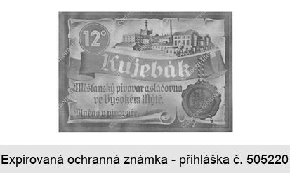 Kujebák 12° Měšťanský pivovar a sladovna. Plněno v pivovaře.