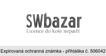 SWbazar Licence do koše nepatří