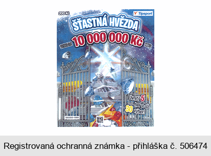 Tipsport ŠŤASTNÁ HVĚZDA VYHRAJTE 10 000 000 KČ HNED Uvnitř 5 her a až 30 výher!