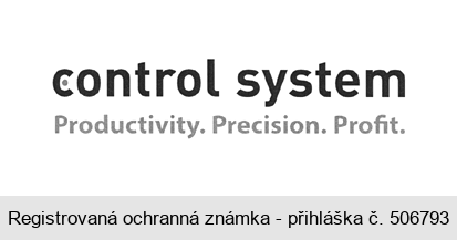 control system Productivity. Precision. Profit.