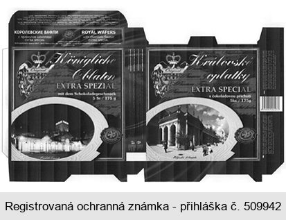 Königliche Oblaten EXTRA SPEZIAL, Královské oplatky EXTRA SPECIAL, ROYAL WAFERS, KOROLEVSKIE VAFLI