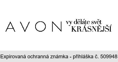 AVON vy děláte svět KRÁSNĚJŠÍ