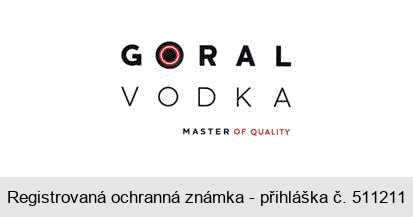 GORAL VODKA MASTER OF QUALITY