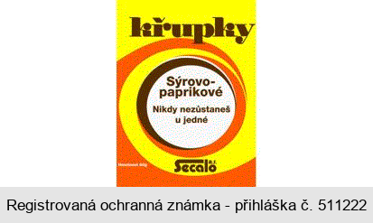 křupky Sýrovo-paprikové Nikdy nezůstaneš u jedné Secalo a.s.