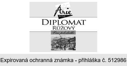 ARIE WINE DIPLOMAT RŮŽOVÝ Víno polosladké