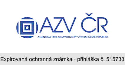 AZV ČR AGENTURA PRO ZDRAVOTNICKÝ VÝZKUM ČESKÉ REPUBLIKY