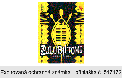 MEDIUM HOT ZULU BILTONG SUŠENÉ HOVĚZÍ MASO JABULANI AFRIKA