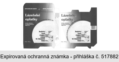 Lázeňské oplatky Nadační fond POMOC LIDEM VE FINANČNÍ TÍSNI