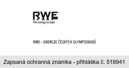 RWE The energy to lead RWE - ENERGIE ČESKÝCH OLYMPIONIKŮ