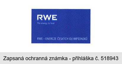 RWE The energy to lead RWE - ENERGIE ČESKÝCH OLYMPIONIKŮ