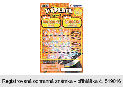 VÝPLATA Edice 2 Vyhraj 100 000 Kč ihned Vyhraj 10 000 Kč měsíčně 4 šance na výhru! Tipsport
