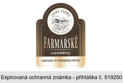 ČESKÁ FARMA FARMÁŘSKÉ UZENINY UZENINY Z VYSOKÉHO MÝTA