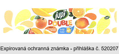 jupí DOUBLE SIRUP POMERANČ MANGO
