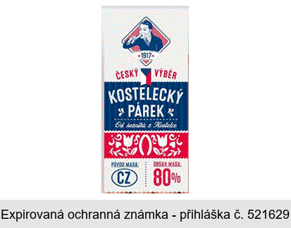 ČESKÝ VÝBĚR KOSTELECKÝ PÁREK ANNO 1917