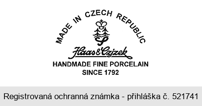 MADE IN CZECH REPUBLIC Haas & Czjzek HANDMADE FINE PORCELAIN SINCE 1792