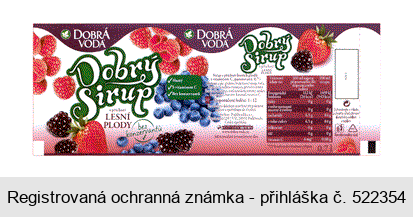 DOBRÁ VODA Dobrý Sirup s příchutí LESNÍ PLODY