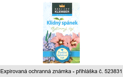 Klidný spánek Bylinný čaj BERCOFF KLEMBER