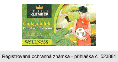 Ginkgo biloba Pamäť & prekrvenie BERCOFF KLEMBER