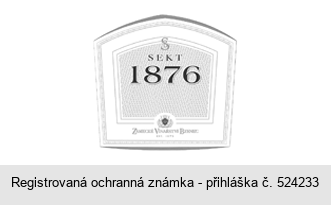 SB SEKT 1876 ZVB ZÁMECKÉ VINAŘSTVÍ BZENEC EST. 1873